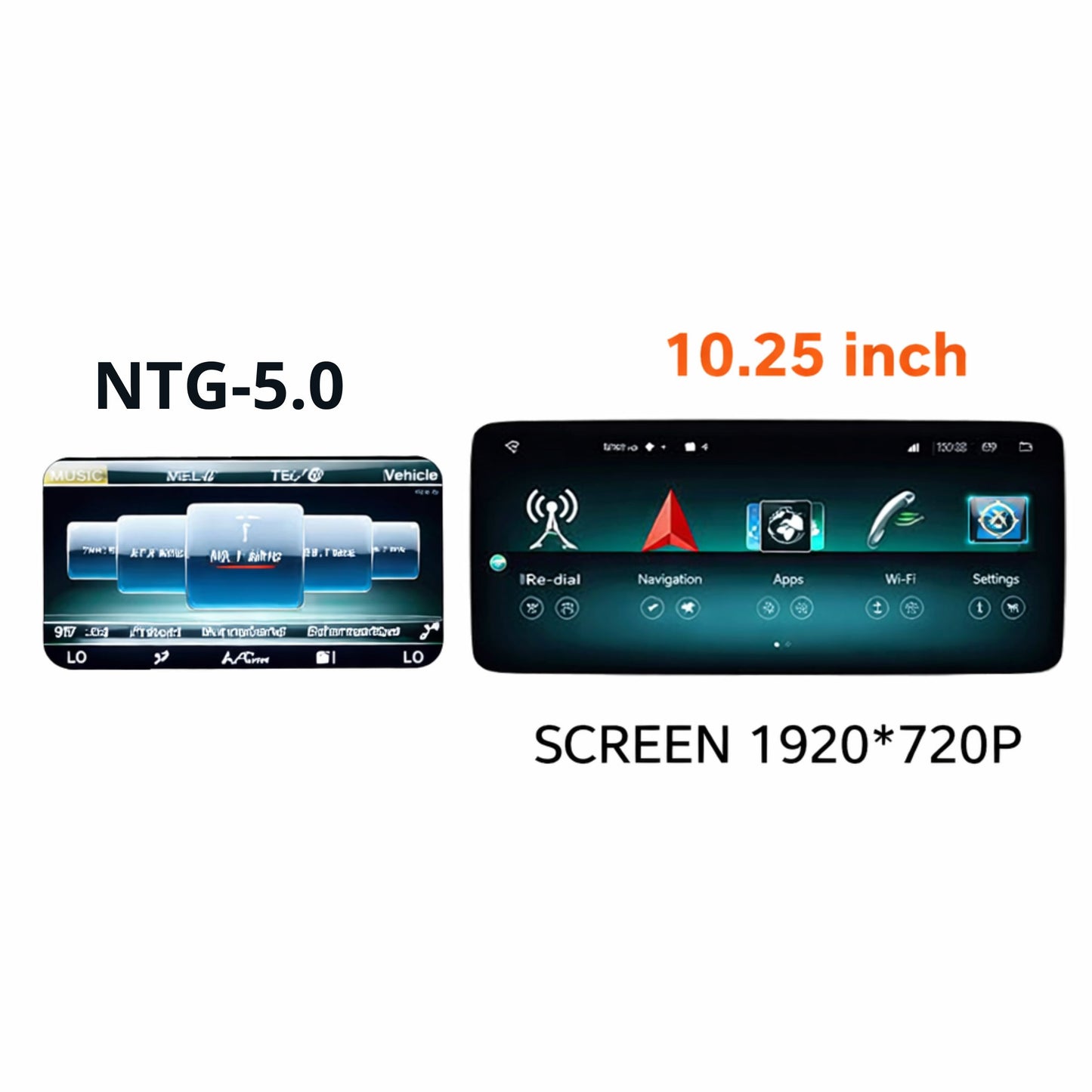 Mercedes Android Multimedia Scherm 10.25″ | Draadloos CarPlay & Android Auto | Plug & Play