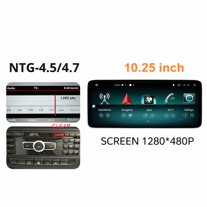 Mercedes Android Multimedia Scherm 10.25″ | Draadloos CarPlay & Android Auto | Plug & Play