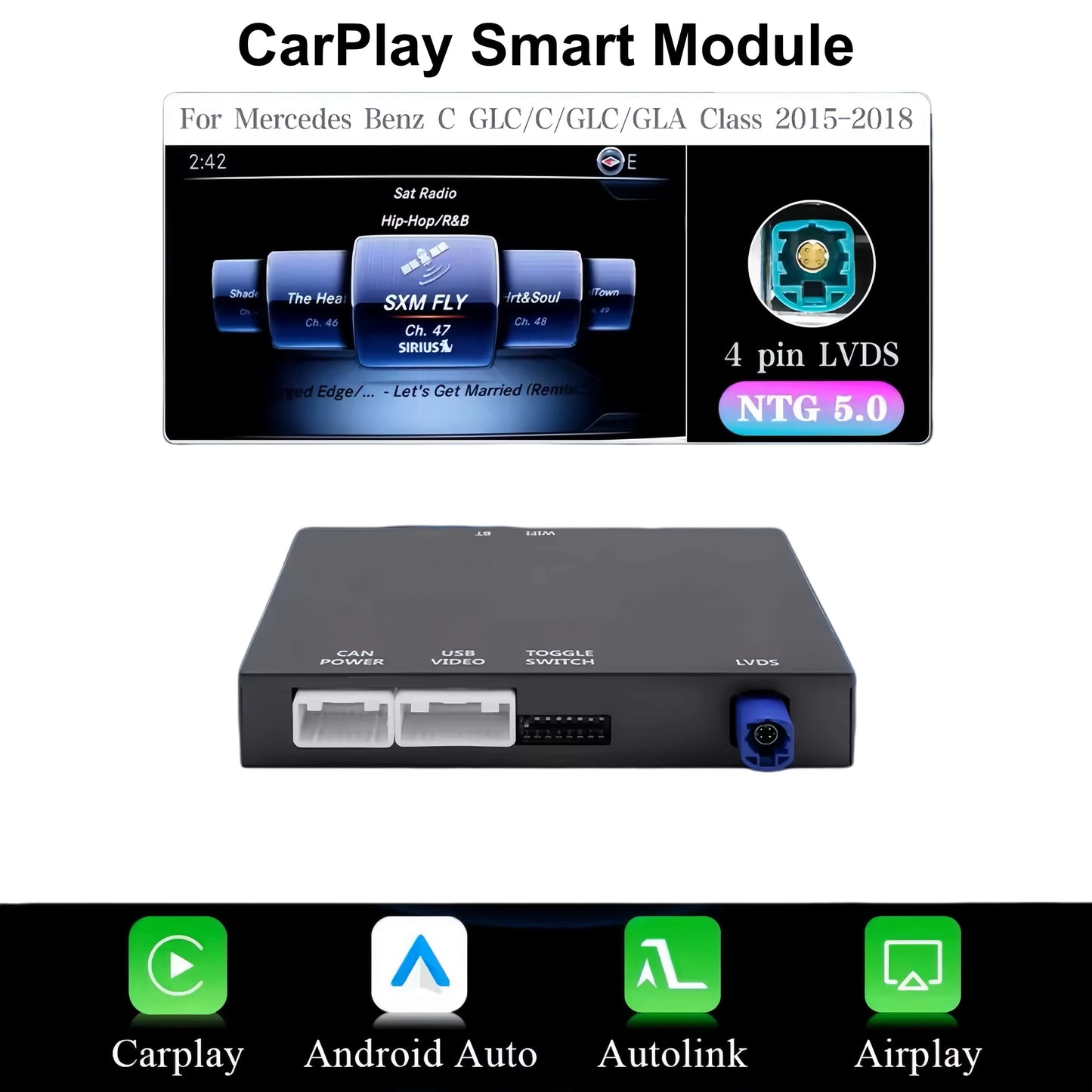 Mercedes CarPlay &amp; Android Auto Decoder Box | NTG 4.0 / 4.5 / 5.0 | Wireless &amp; Wired