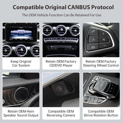 Mercedes-Benz 12.3 inch CarPlay Display | NTG 4.5 5.0 / 5.1 / 5.2 | Draadloos CarPlay & Android Auto