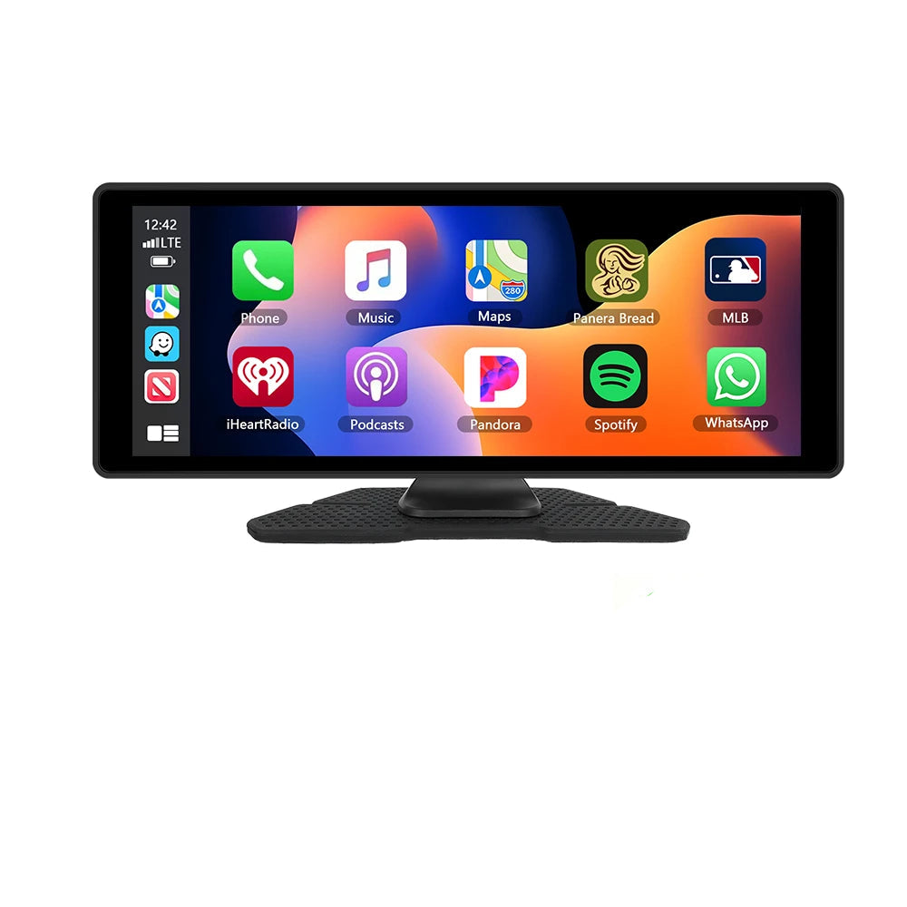 10.26” Draagbaar CarPlay Scherm – Draadloos Apple CarPlay & Android Auto