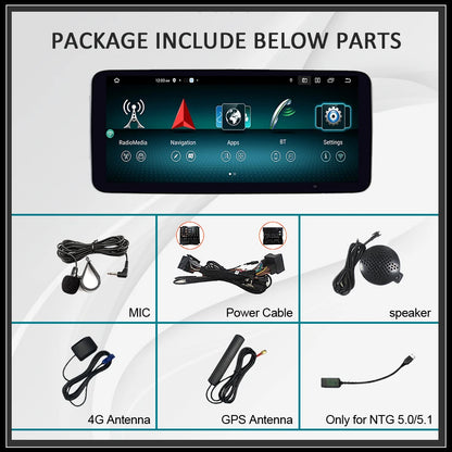 Mercedes Android Multimedia Scherm 10.25″ | Draadloos CarPlay & Android Auto | Plug & Play