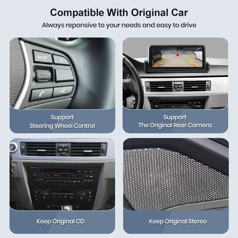 CarPlayKing 10.25″ Linux Multimedia Radio for BMW E90 E91 E92 E93 – Wireless CarPlay &amp; Android Auto