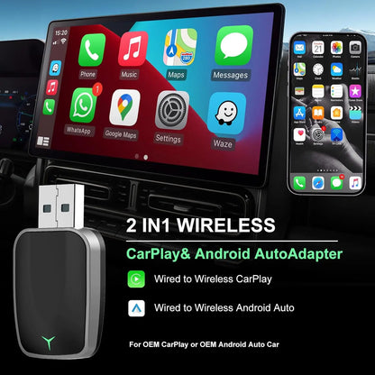 Draadloze CarPlay Adapter Compact – Plug & Play voor Apple CarPlay