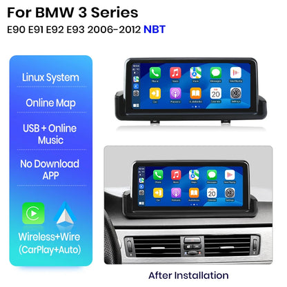 CarPlayKing 10.25″ Linux Multimedia Radio for BMW E90 E91 E92 E93 – Wireless CarPlay &amp; Android Auto