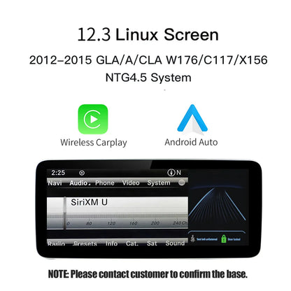 Mercedes-Benz 12.3 inch CarPlay Display | NTG 4.5 5.0 / 5.1 / 5.2 | Draadloos CarPlay & Android Auto
