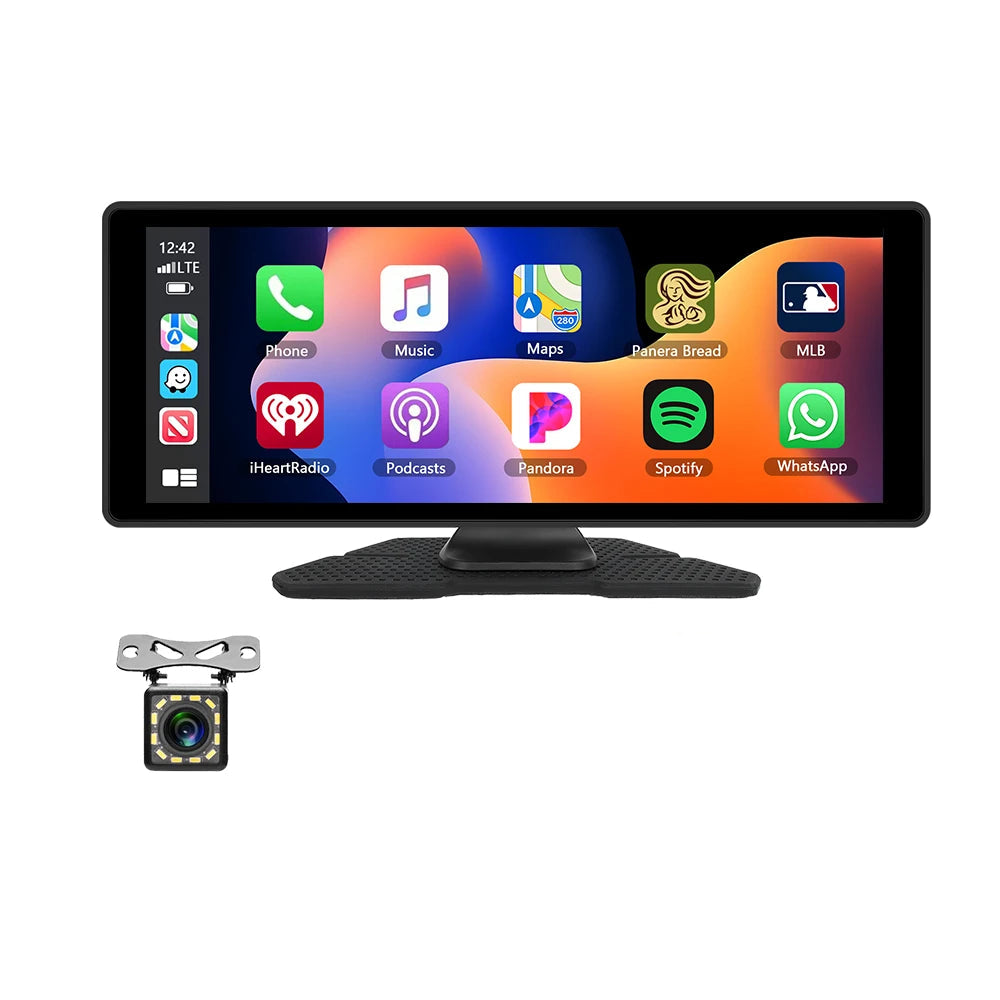 10.26” Draagbaar CarPlay Scherm – Draadloos Apple CarPlay & Android Auto