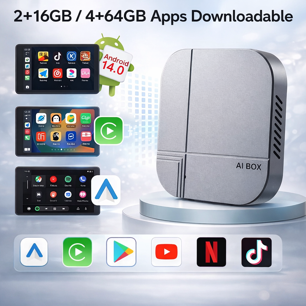 Wireless CarPlay AI Box (Android 14) – Wireless CarPlay &amp; Wireless Android Auto Adapter