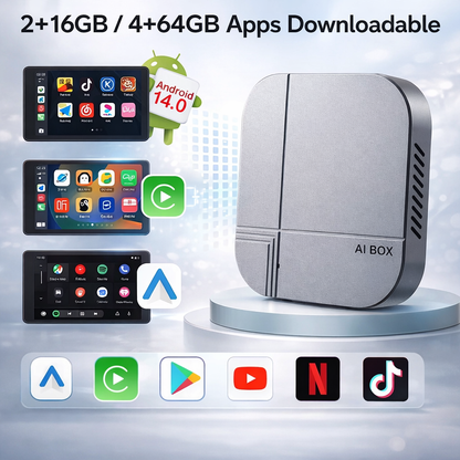 Wireless CarPlay AI Box (Android 14) – Wireless CarPlay &amp; Wireless Android Auto Adapter